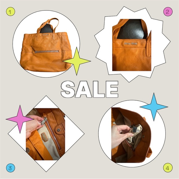 MiuMiu Orange Shoulder/Hand Bag - Picture 1 of 10